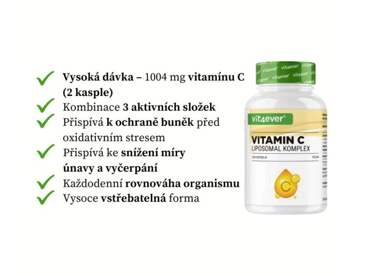 Vit4ever Liposomální vitamín C, 240 kapslí