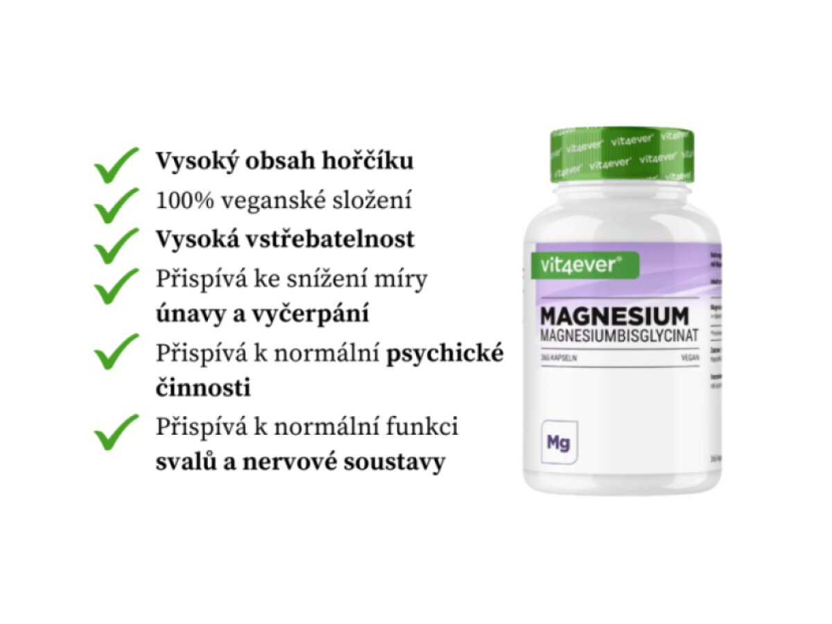 Vit4ever Magnesium Bisglycinát 100 mg, 240 kapslí