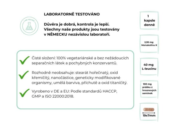 Vit4ever Extrakt z červené rýže - 2,95 mg monakolinu K, 365 kapslí
