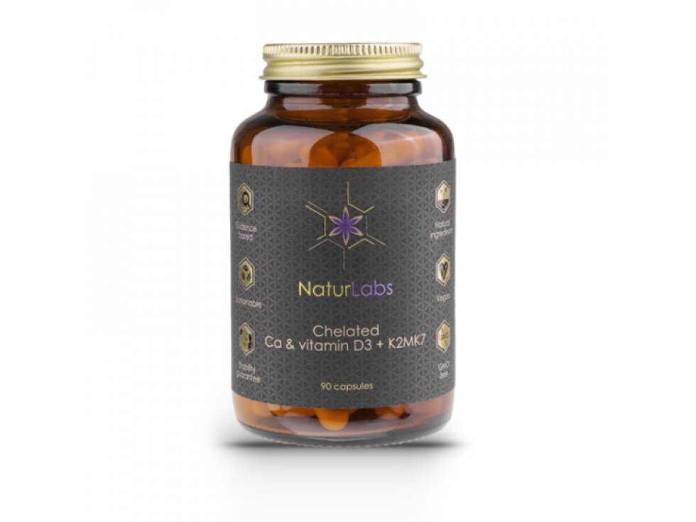 Naturlabs Vápník chelátový + D3 + K2, 90 kapslí