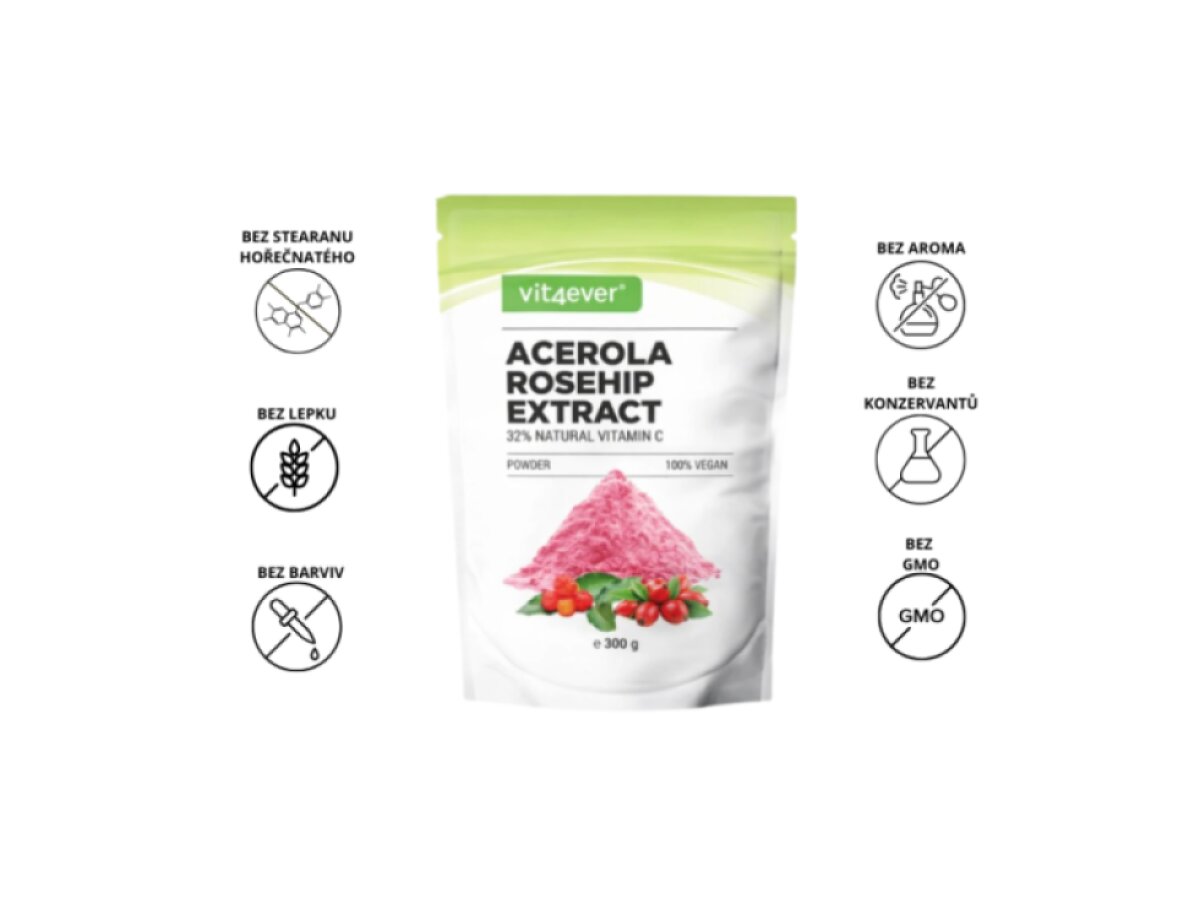 Vit4ever Acerola extrakt, přírodní vitamin C, 300g