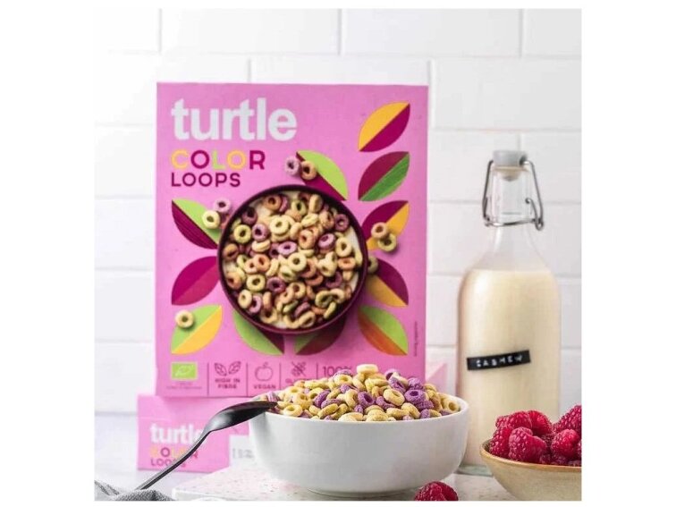 Turtle Ovocné cereální kroužky, Color Loops 300g