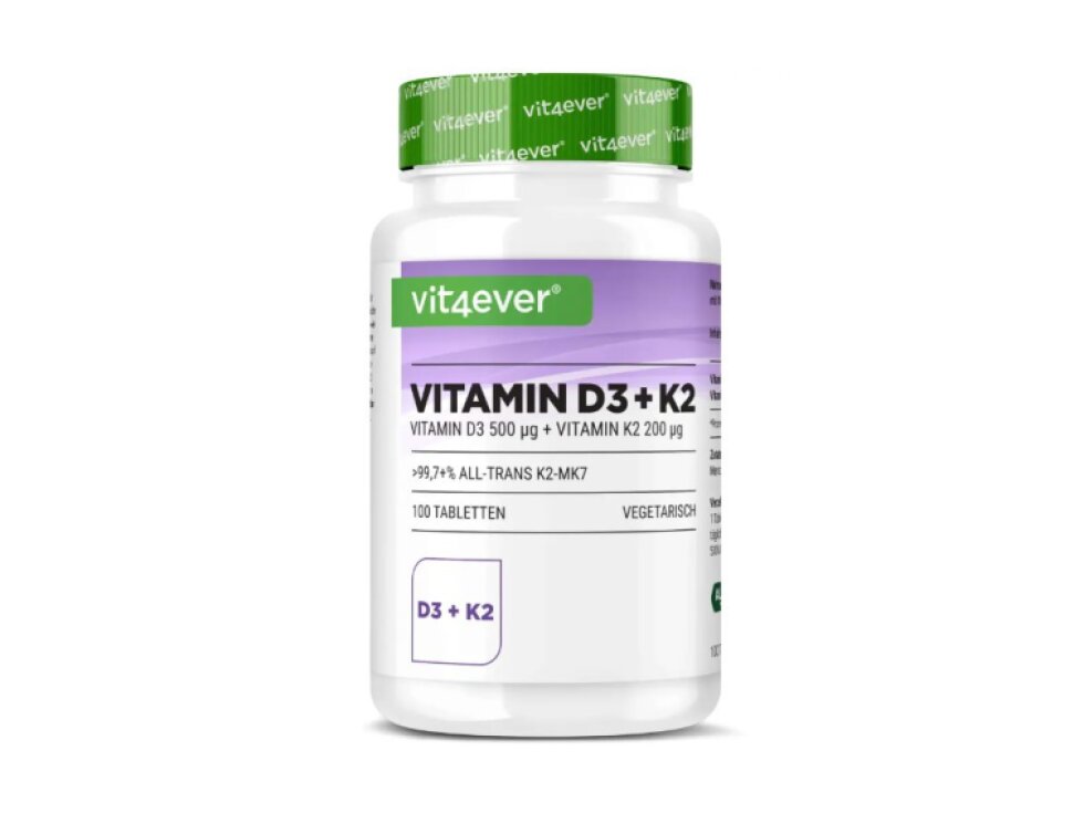Vit4ever Vitamín D3 + K2 MK7 - 20 000 IU