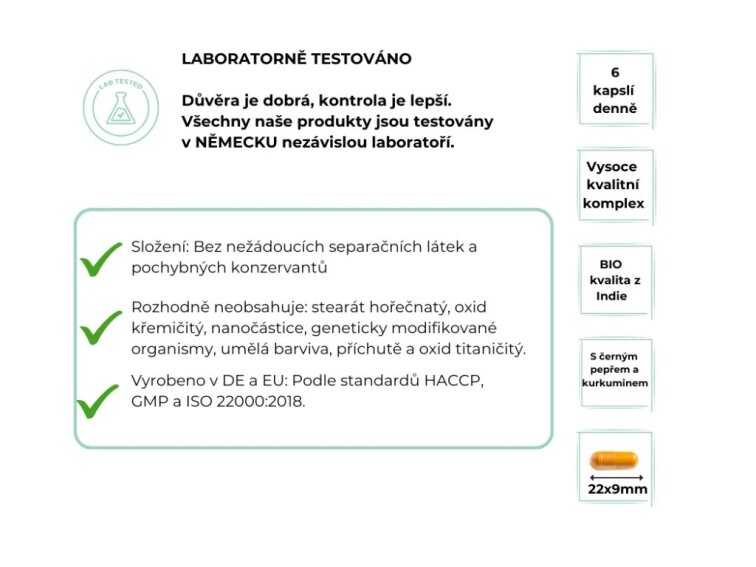 Vit4ever BIO Kurkuma 750 mg, 365 kapslí