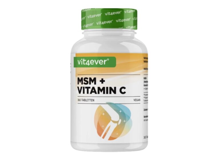 Vit4ever MSM + vitamín C, 1000 mg, 365 tablet