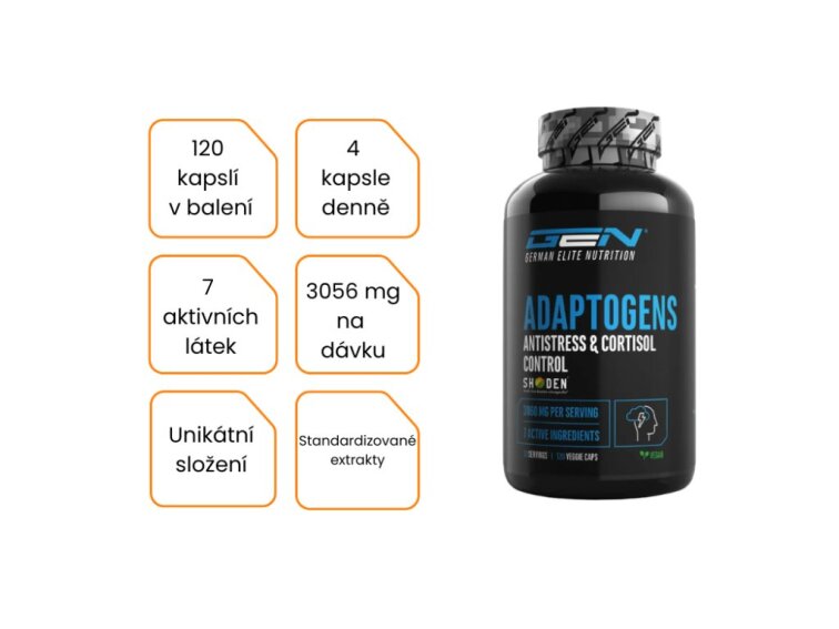 GEN Adaptogen komplex - Antistress control, 120 kapslí