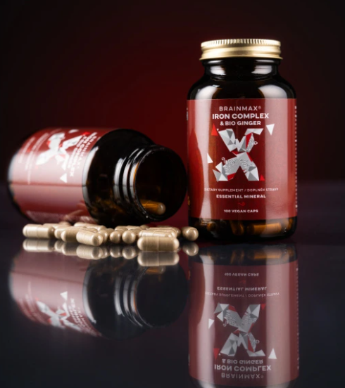 BrainMax Iron Complex - železo bisglycinát, 25 mg, 100 rostlinných kapslí