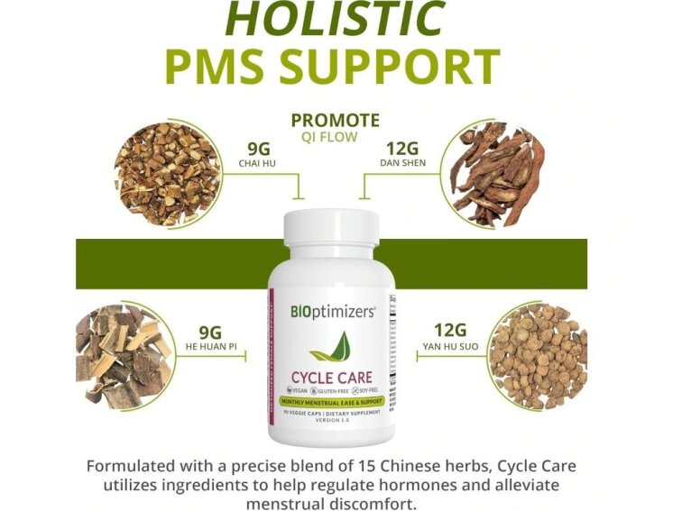 BiOptimizers Cycle Care - prírodná podpora menštruačného cyklu a hormonálnej rovnováhy (90 kapsúl)