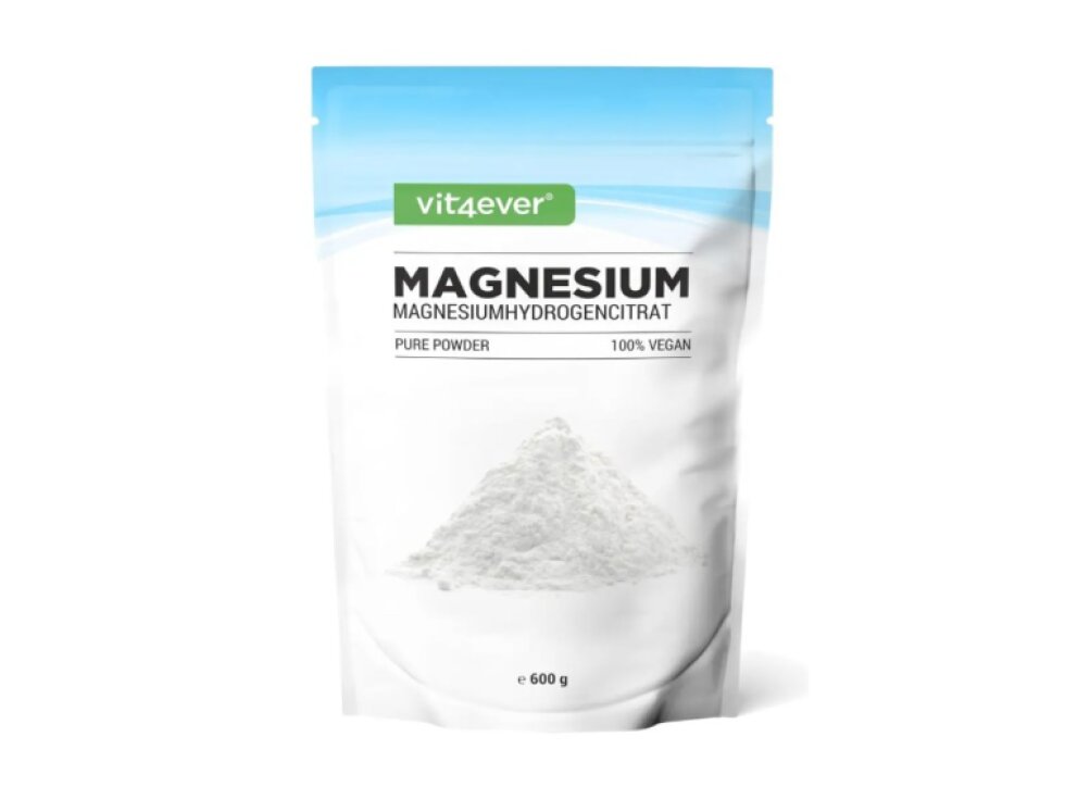 Vit4ever Magnesium Pure, 100% Hydrogencitrát hořečnatý, Hořčík 600 g