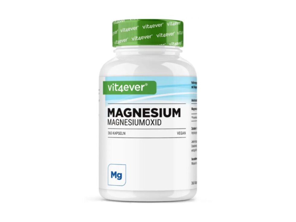 Vit4ever Magnesium, Oxid Hořečnatý, Hořčík 665 mg, 365 kapslí