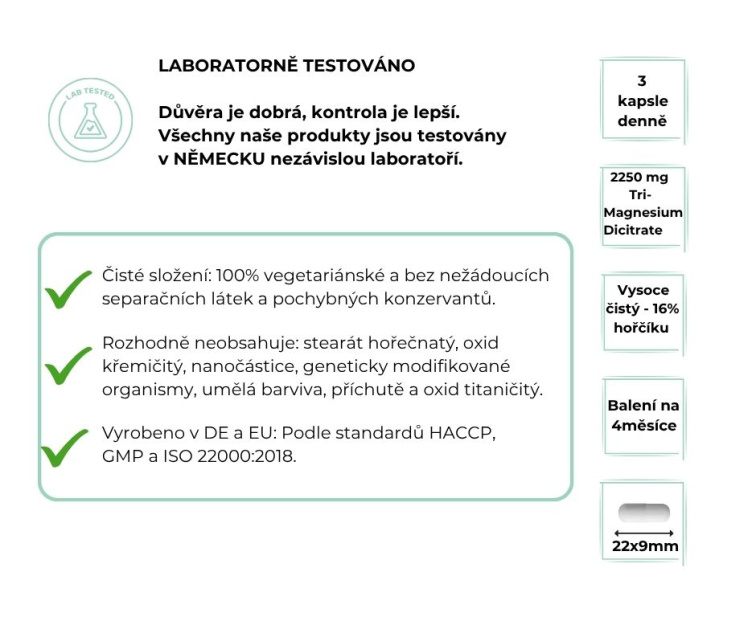 Vit4ever Tri-magnézium dicitrát - 365 kapsúl