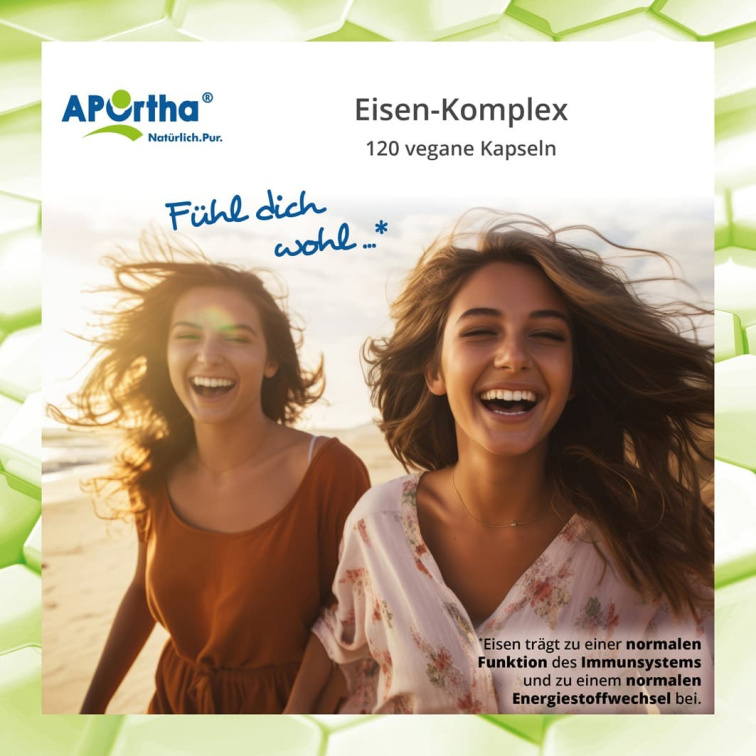 Aportha Iron Complex, Komplex se čtyřmi formami Železa, 120 veganských kapslí