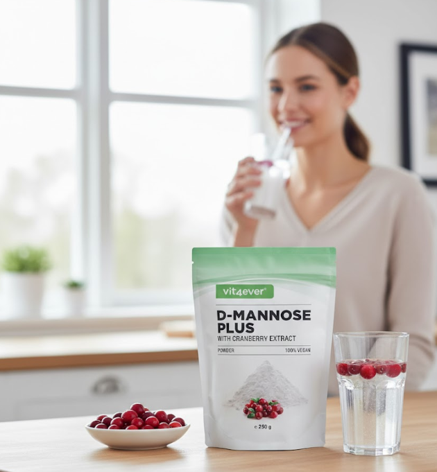 Vit4ever D-Mannose Plus, Manóza s brusnicovým extraktom, 250 g