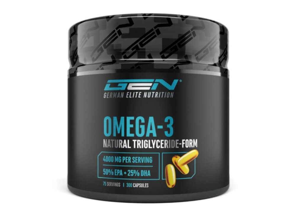 GEN Omega 3, EPA 500mg + DHA 250mg, 300 gelových kapslí
