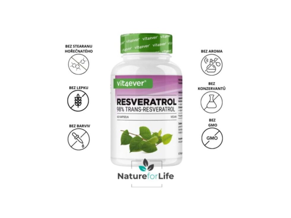 Vit4ever Resveratrol, 500 mg, 60 kapslí