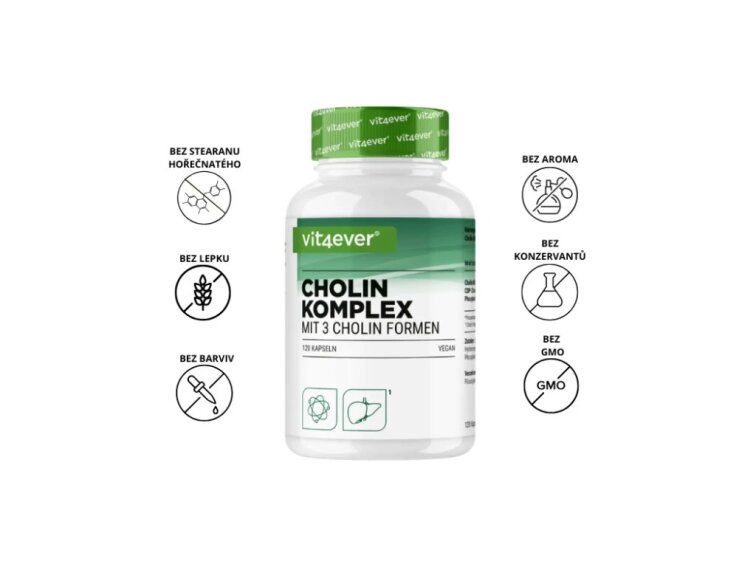 Vit4ever Cholin komplex, 750 mg, 120 kapslí