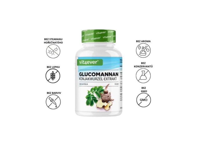 Vit4ever Glukomanan z kořene konjaku, 240 kapslí