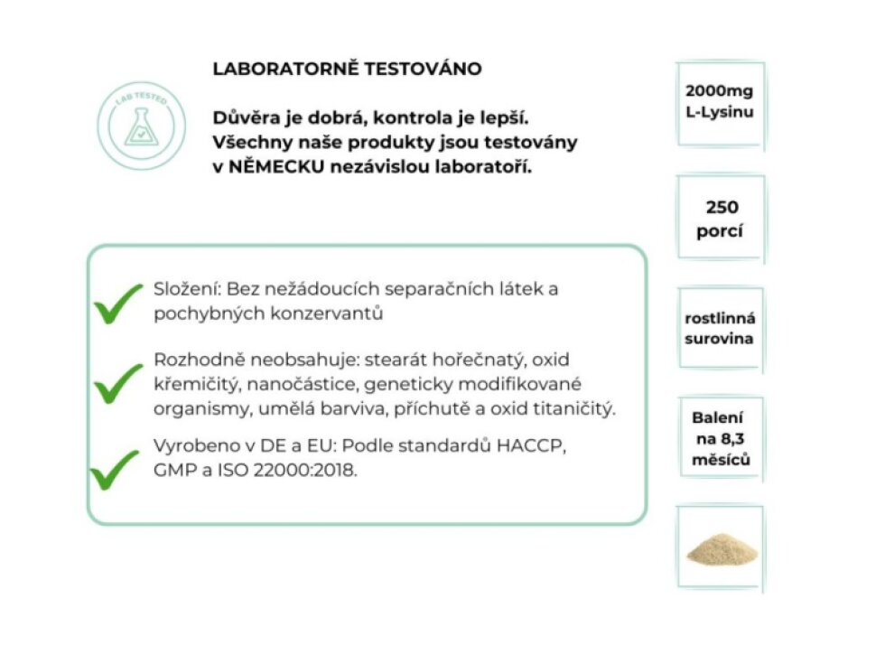 Vit4ever L-Lysin HCL prášek, 500 g