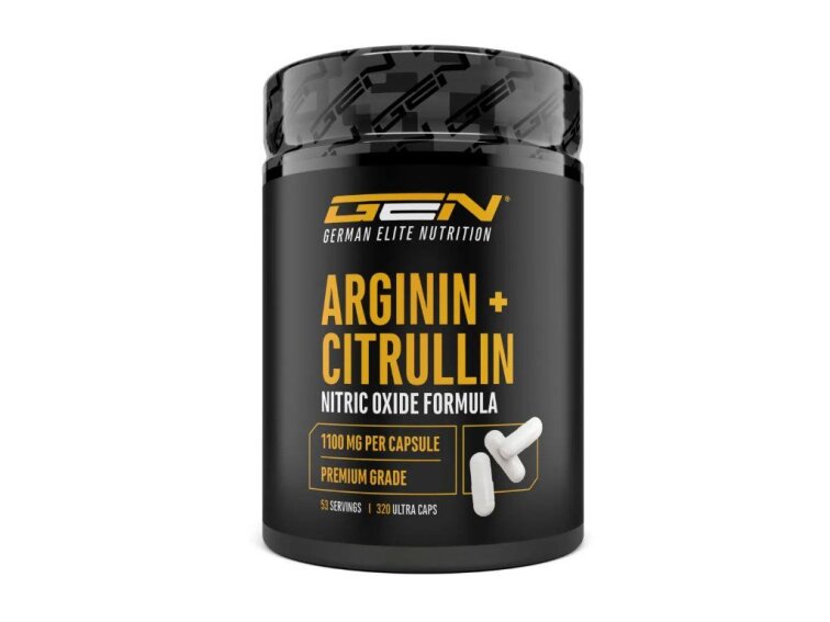 GEN L-arginin + L-citrulin 1100 mg, 320 kapslí