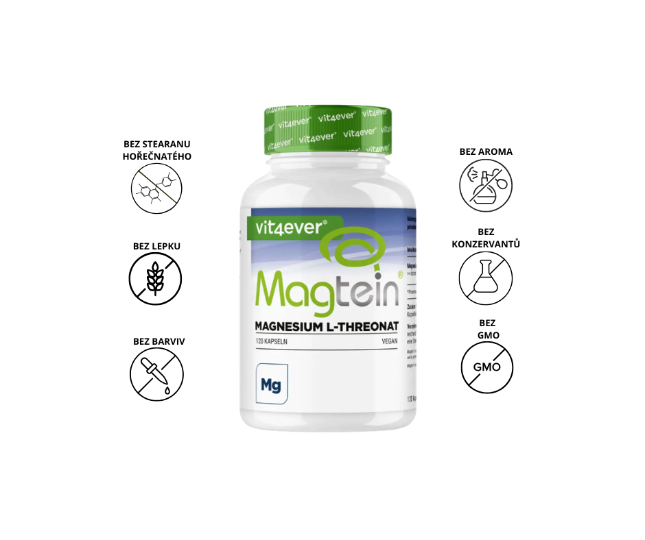 Vit4ever Magtein® Hořčík L-threonát, 120 kapslí