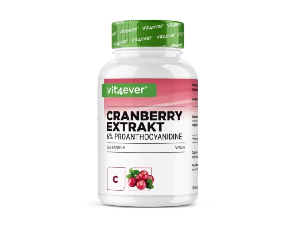 Vit4ever Brusinky s vitamínem C - 365 kapslí