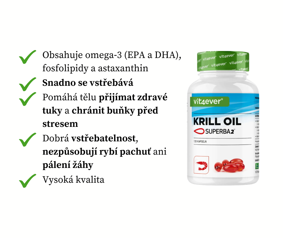 Vit4ever Krill Oil Superba2, 120 gelových kapslí