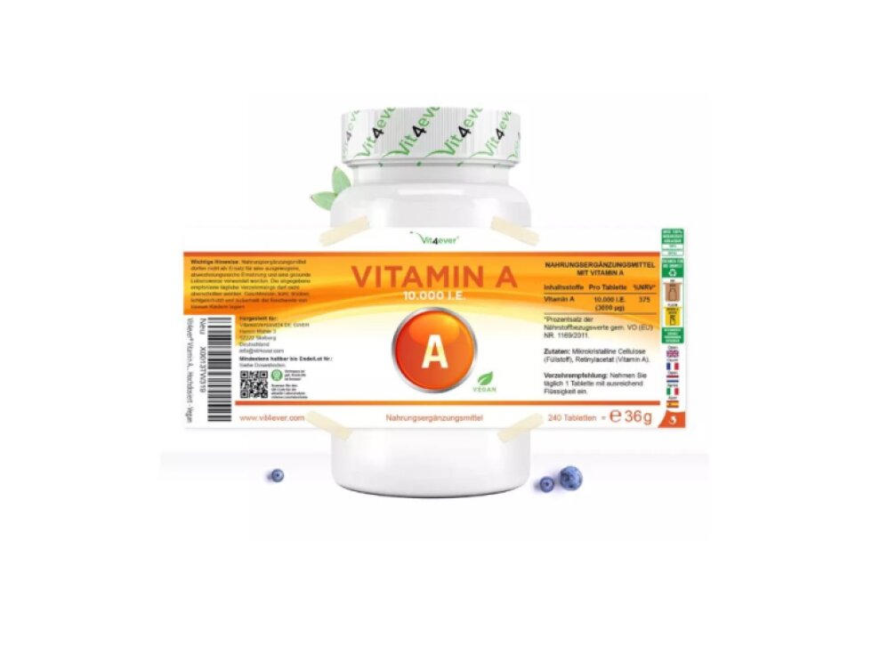 Vit4ever Vitamin A, 10 000 IU (3000 mcg), 365 tablet