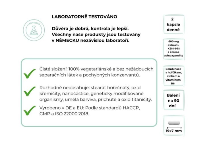 Vit4ever Ashwagandha KSM-66 komplex - 180 kapslí