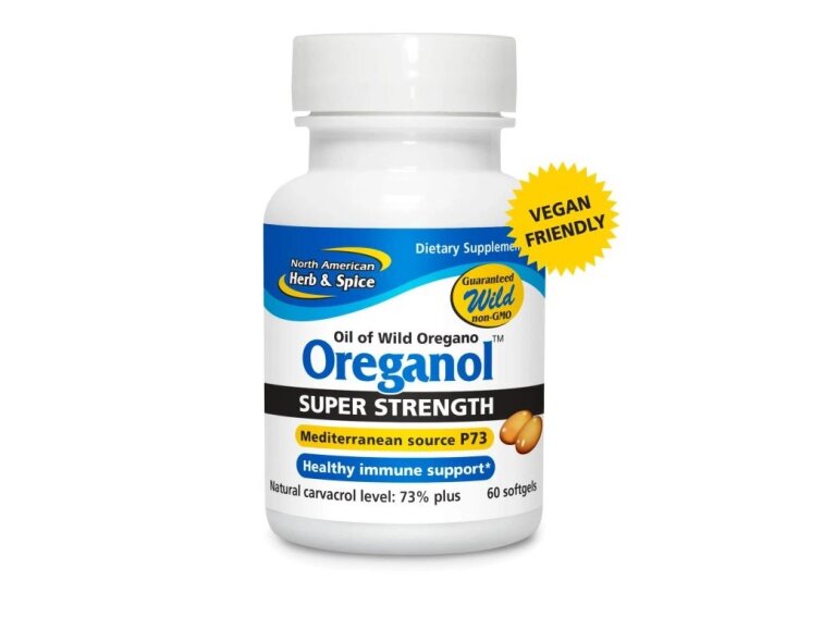 North American Herb & Spice Oreganol P73 - Super Strength, 120 kapslí