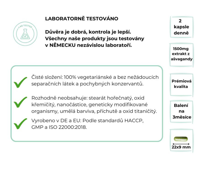Vit4ever Ashwagandha Intenso, 180 kapslí