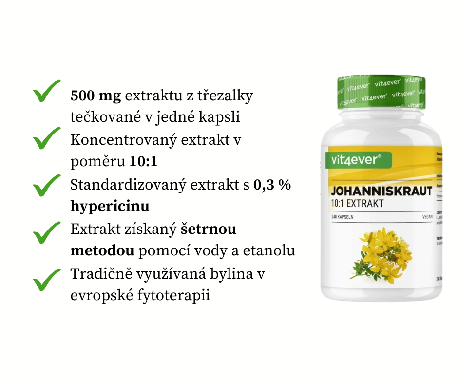 Vit4ever Třezalka tečkovaná 500 mg, 240 kapslí