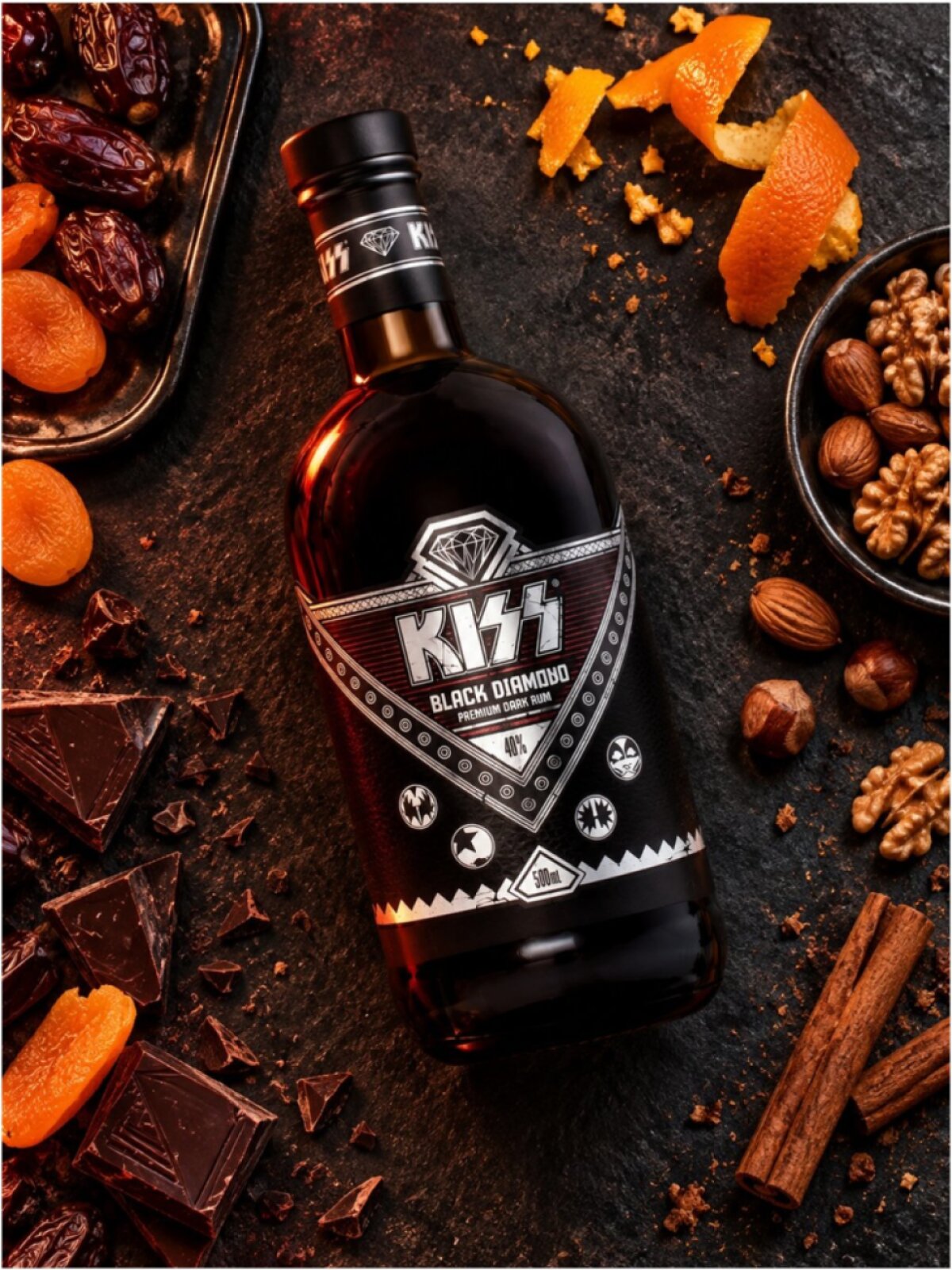 Kiss Black Diamond Dark Rum 40% 0,5l