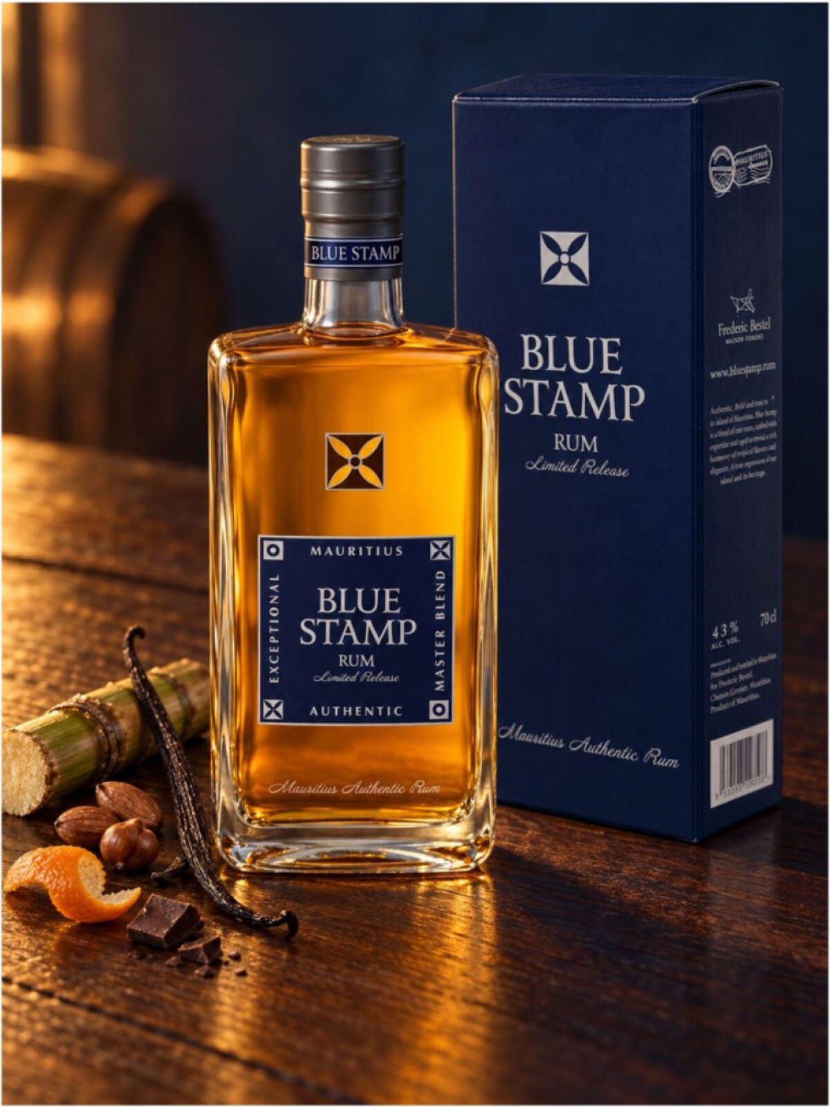Blue Stamp Mauritius Authentic Rum 42% 0,7l (dárková krabice)