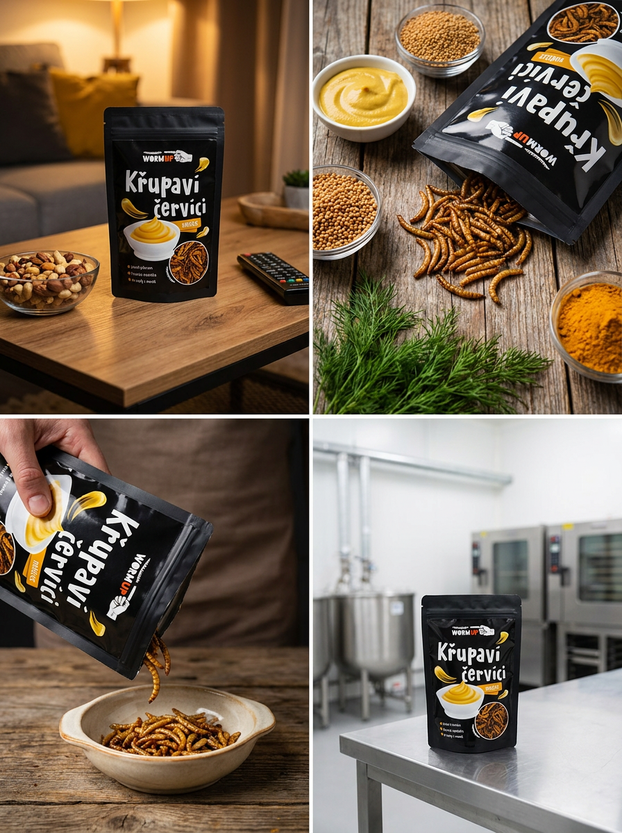 WormUp Křupaví červíci Hořčice 20g