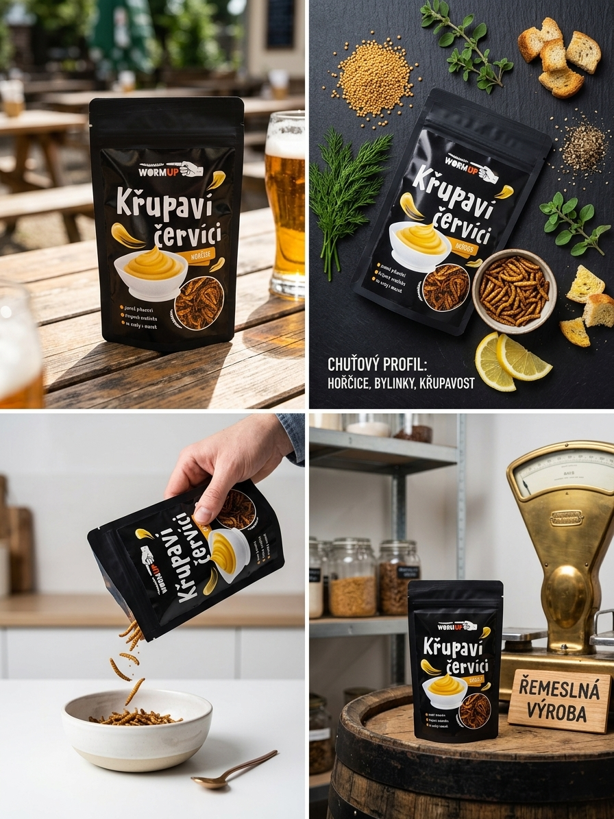 WormUp Křupaví červíci Hořčice 20g