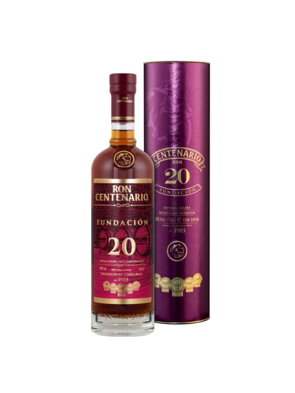 Ron Centenario 20 Fundación 40% 0,7l (dárková tuba)