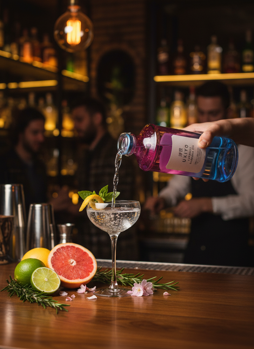 Ukiyo Japanese Blossom Gin 40% 0,7