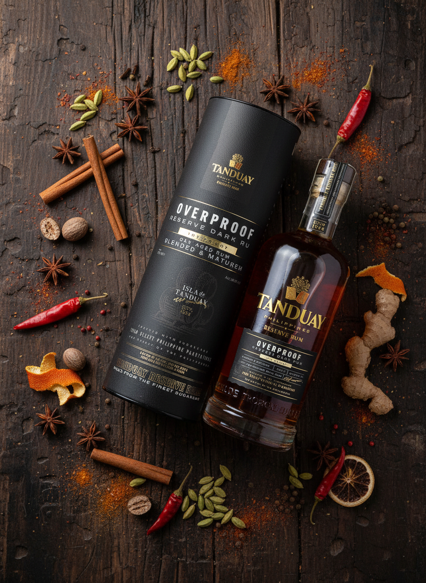 Tanduay Overproof Reserve 50,5% 0,7l (dárková tuba)