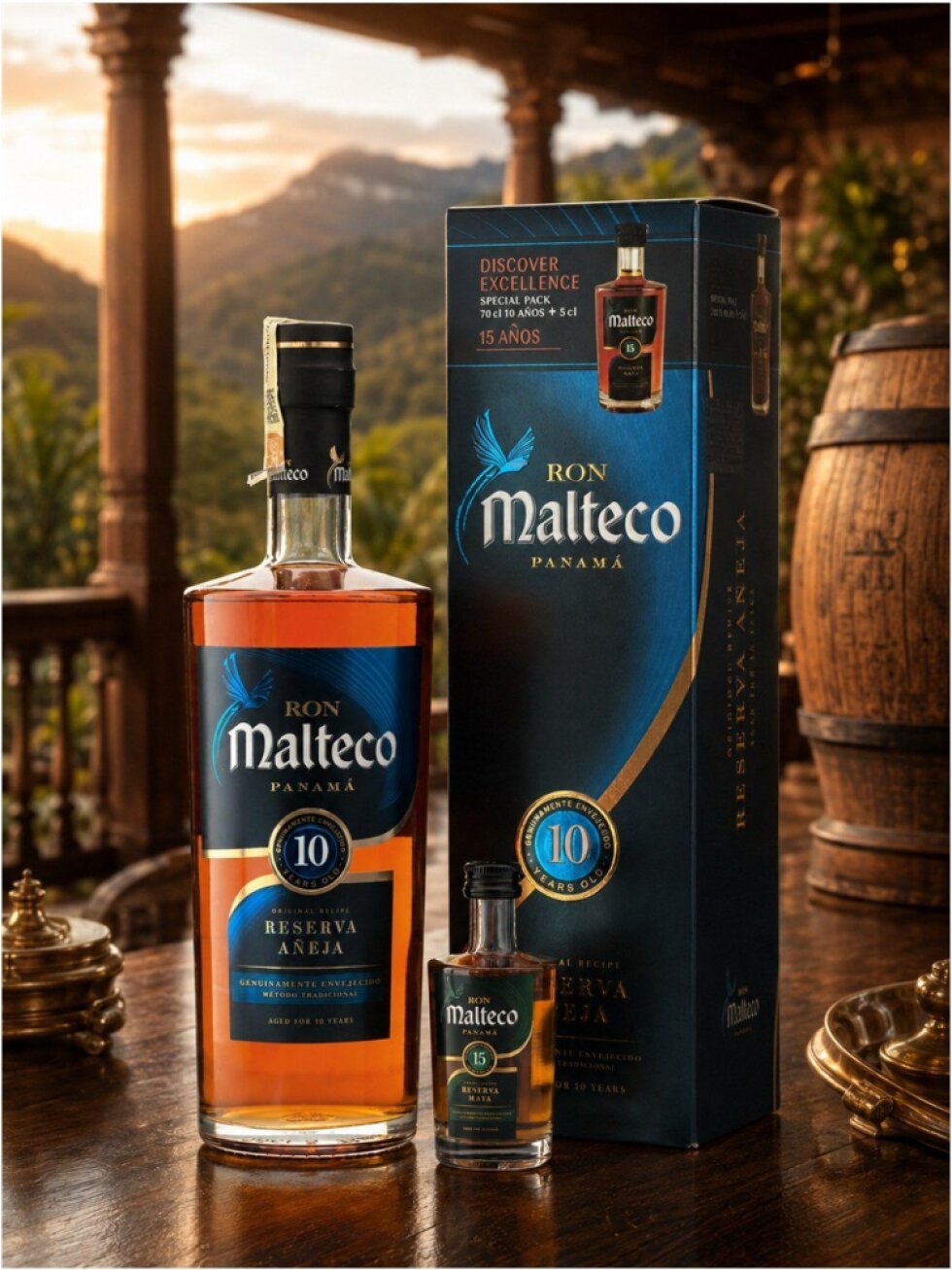 Malteco 10YO 40% 0,7l + Malteco 15YO 40% 0,05l (dárková krabice)