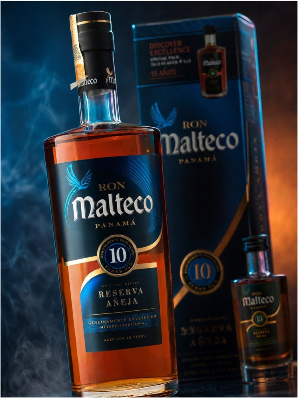 Malteco 10YO 40% 0,7l + Malteco 15YO 40% 0,05l (dárková krabice)
