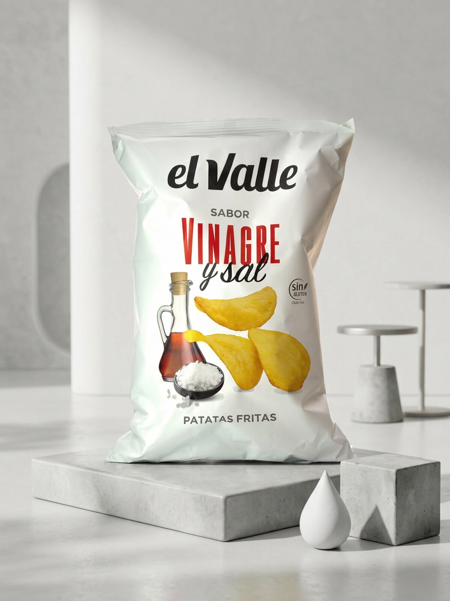 El Valle chipsy s příchutí Ocet a sůl 130g