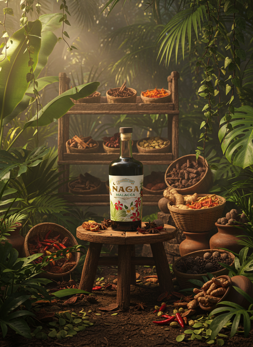 Naga Malacca 40% 0,7l (dárkové balení sklenice)