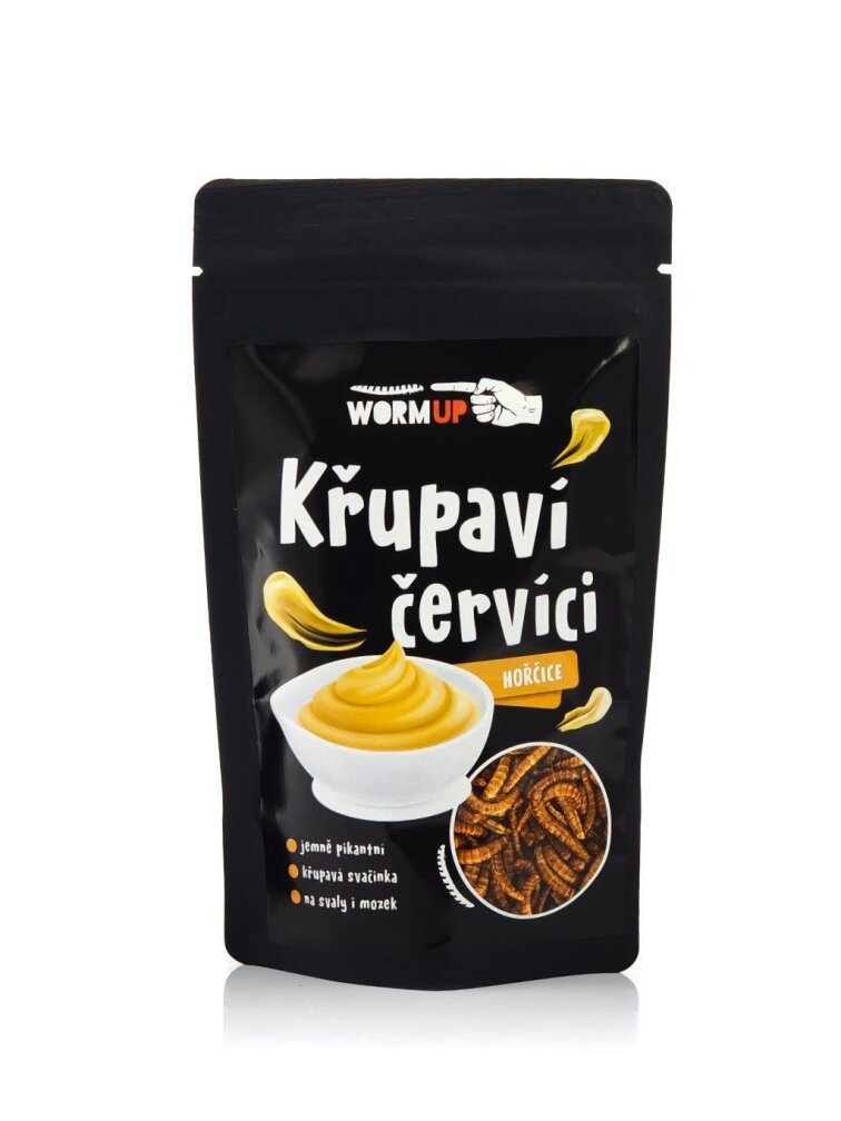 WormUp Křupaví červíci Hořčice 20g