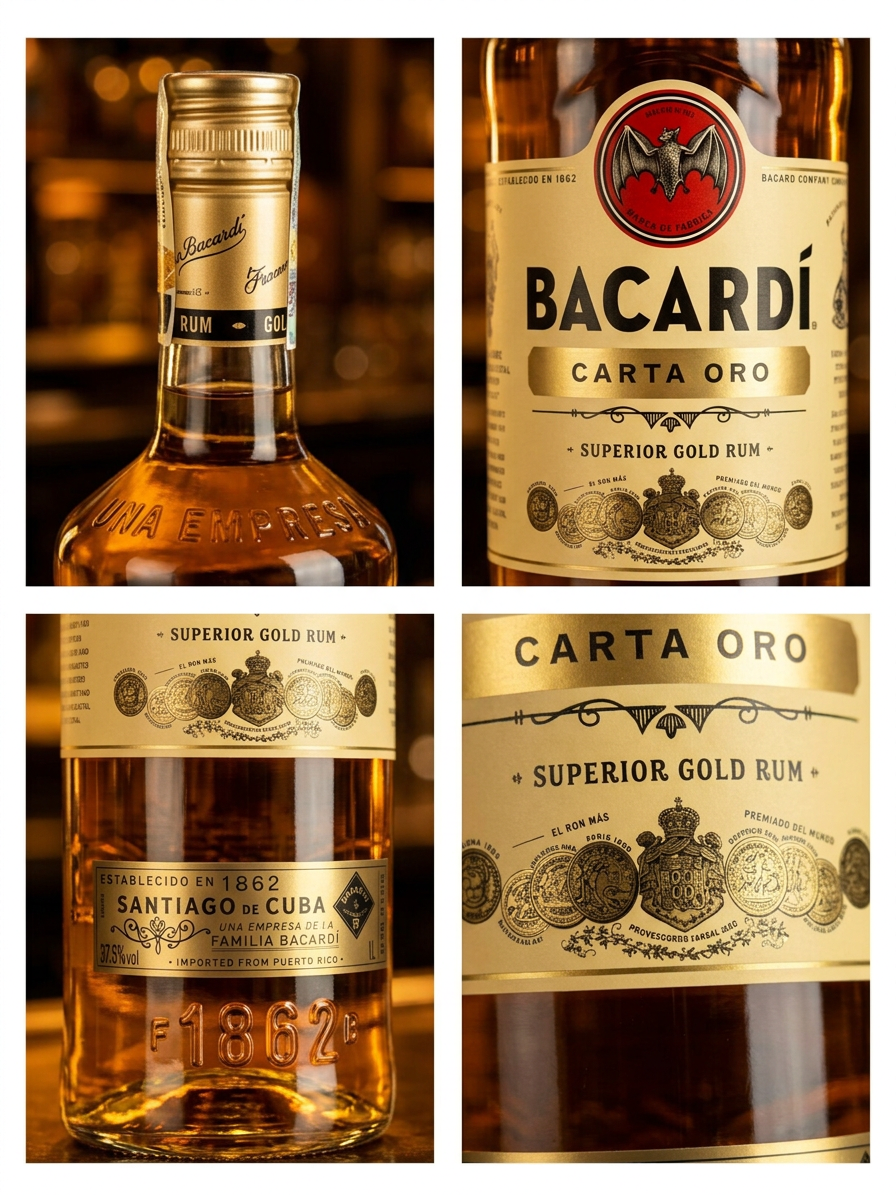 Bacardi Carta Oro 37,5% 1l