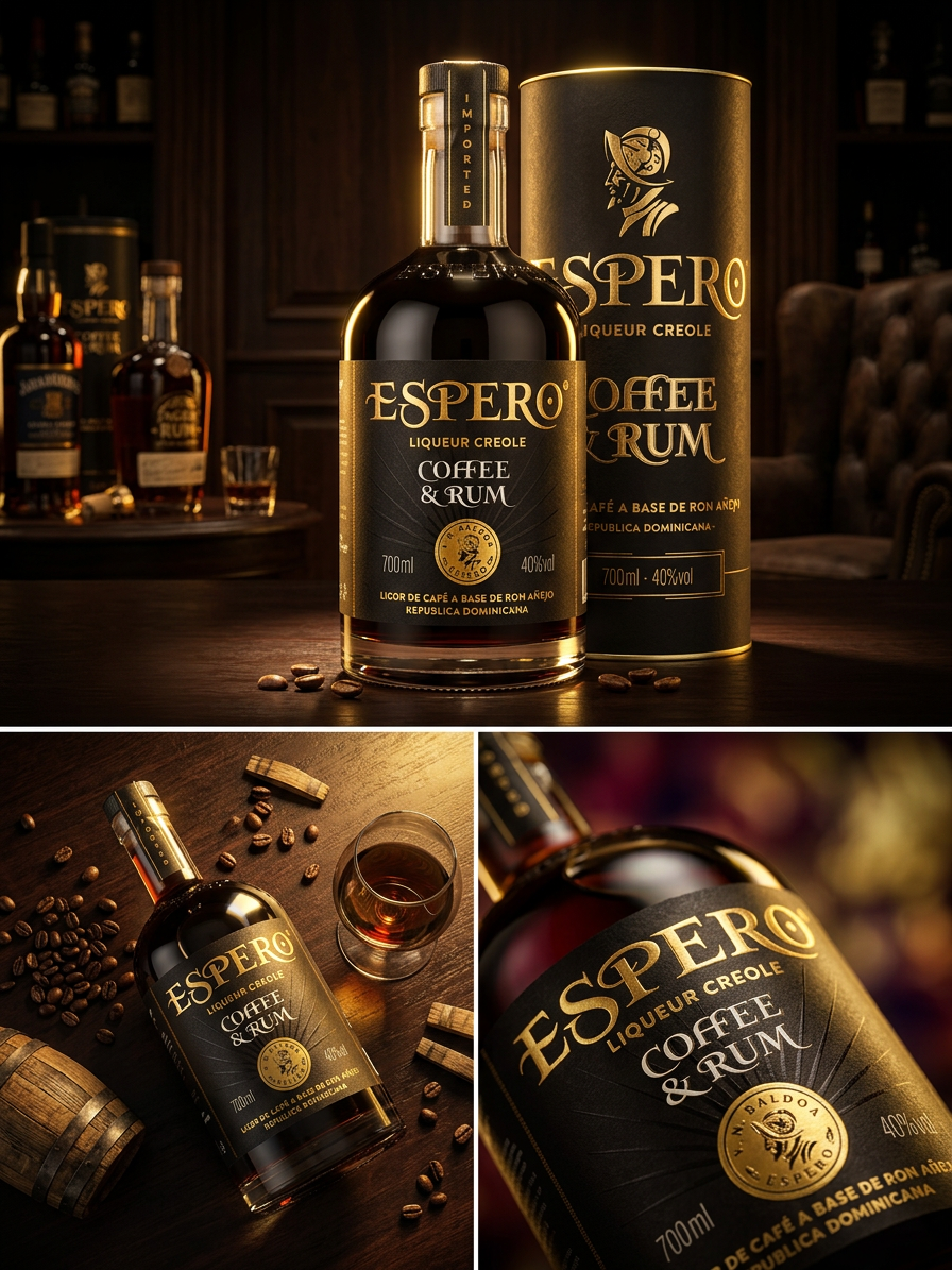 Espero Coffee & Rum 40% 0,7l (dárková tuba)