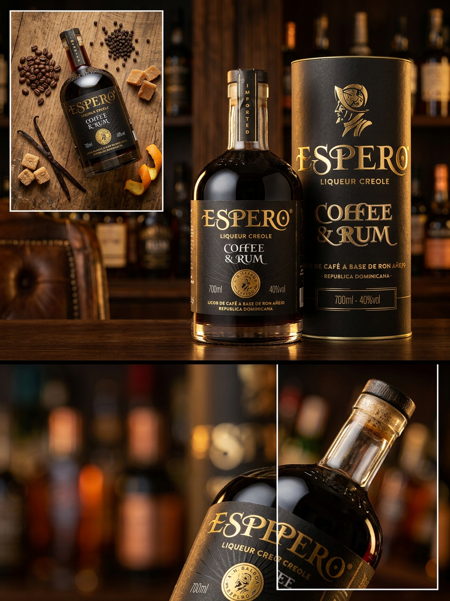 Espero Coffee & Rum 40% 0,7l (dárková tuba)