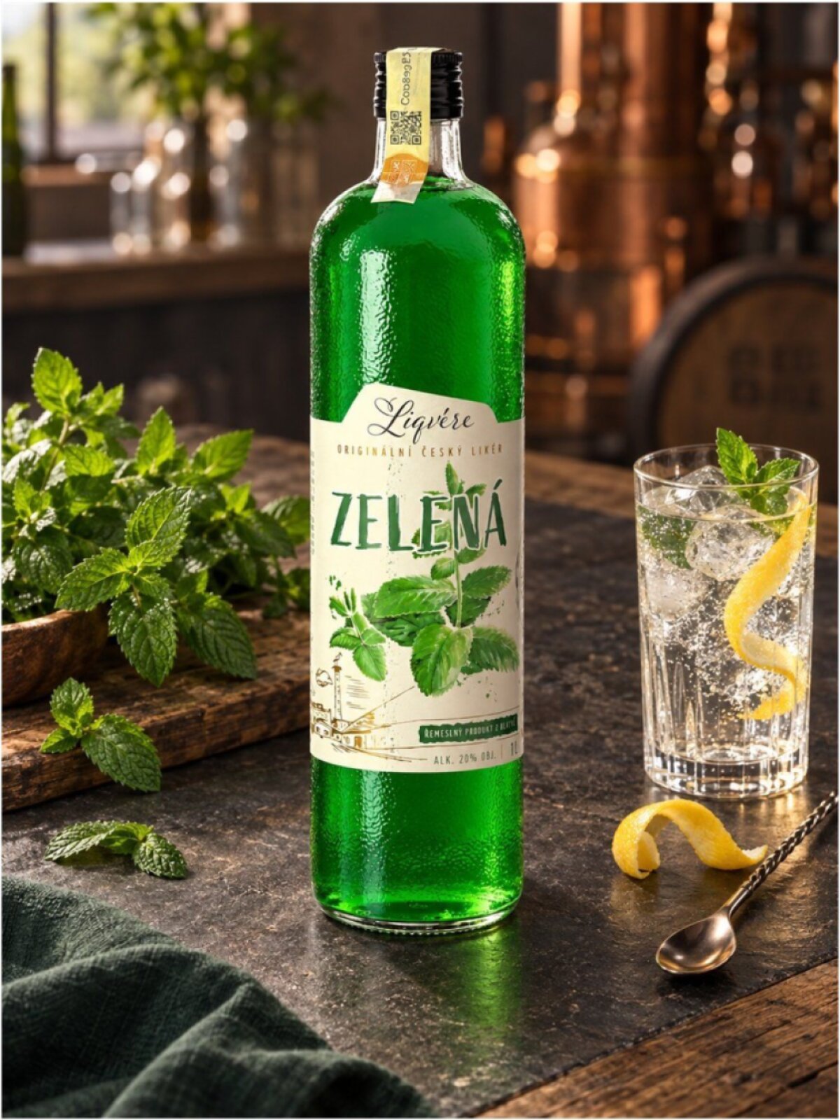 Liqvére Zelená 20% 1l