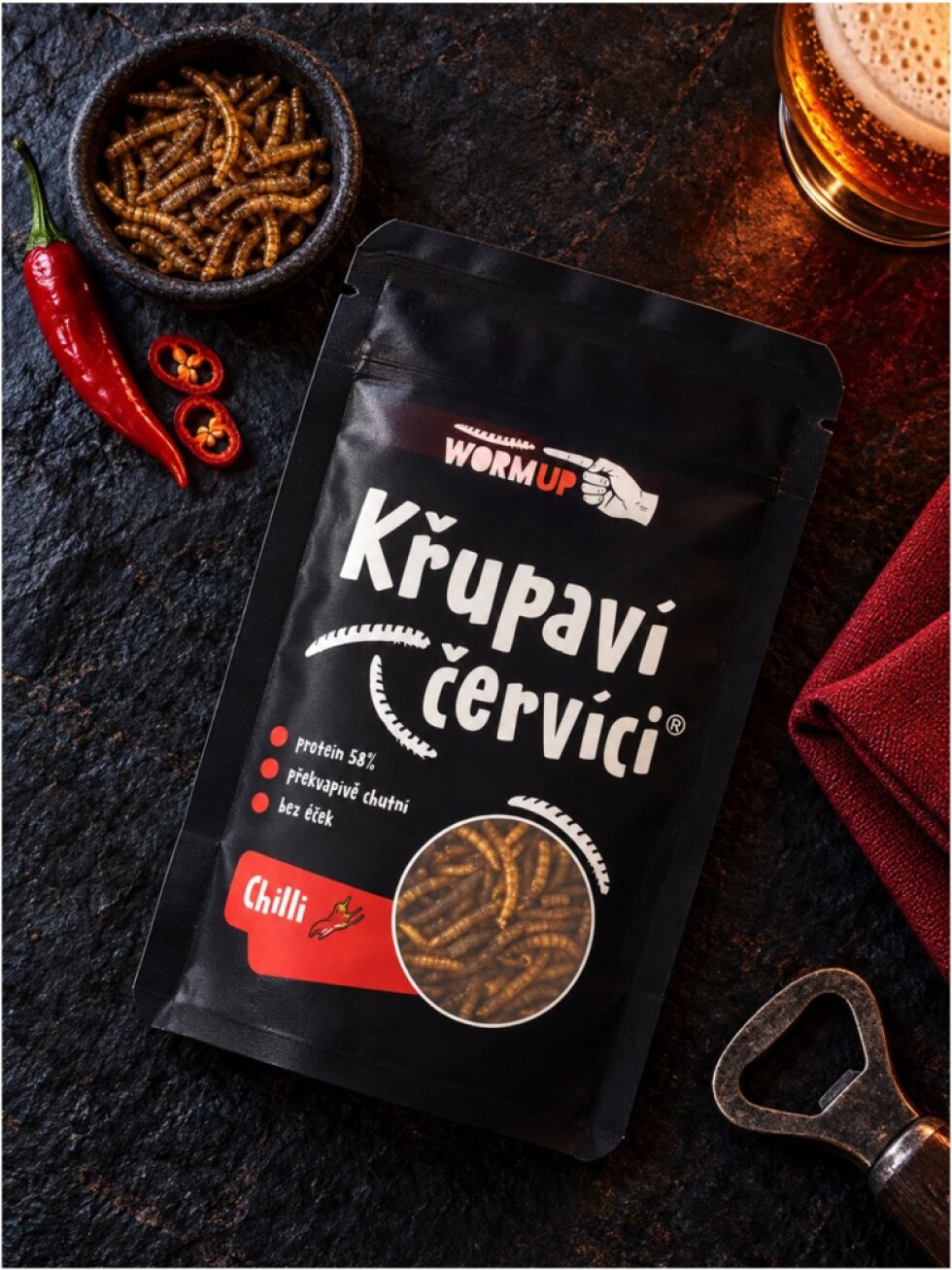 WormUp Křupaví červíci s chilli 20g