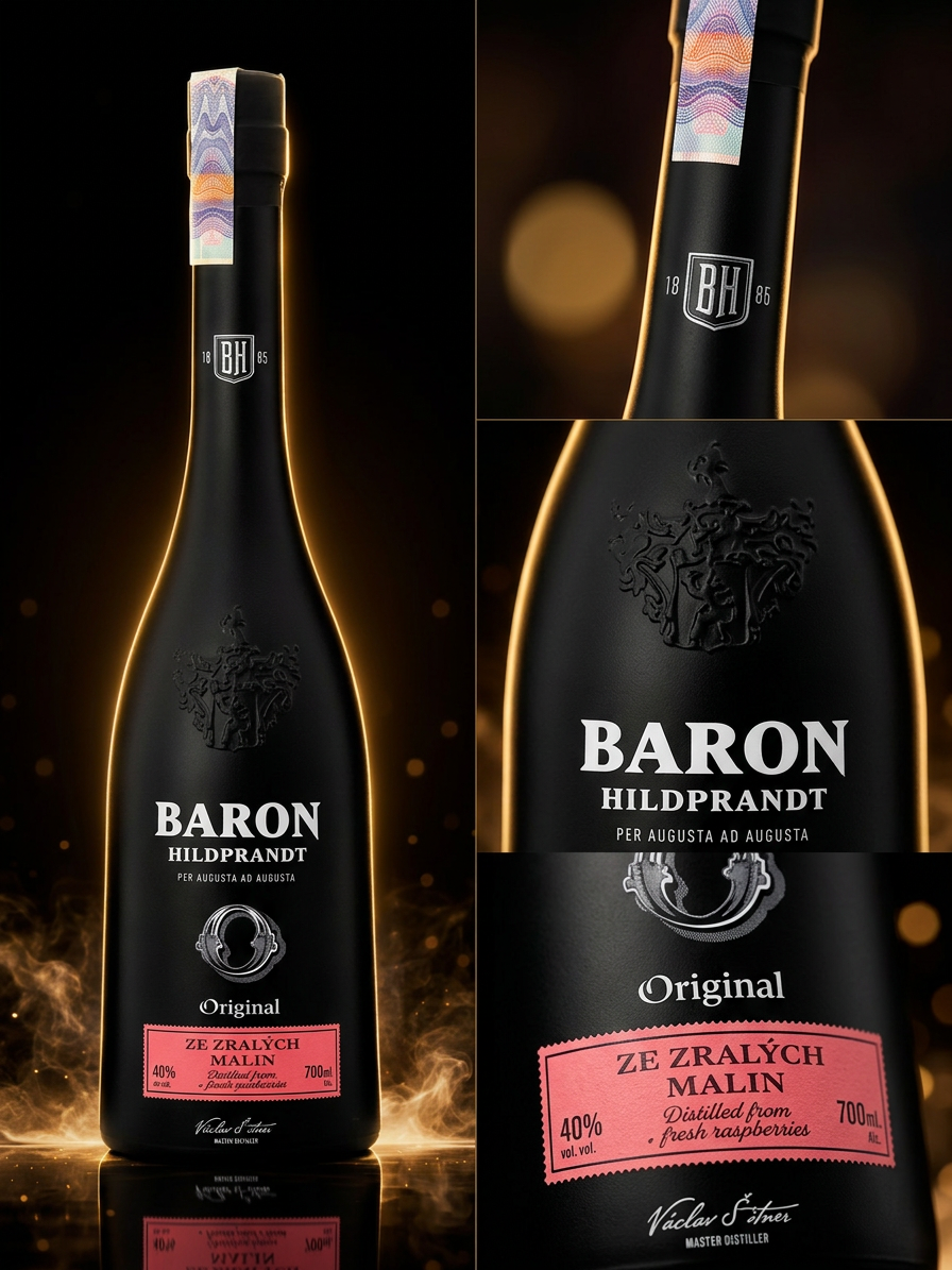 Baron Hildprandt Ze Zralých Malin 40% 0,7l