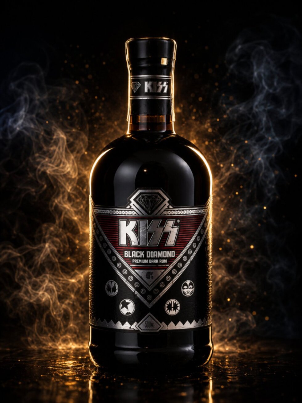 Kiss Black Diamond Dark Rum 40% 0,5l